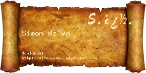 Simon Éva névjegykártya